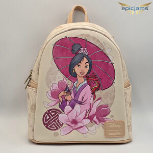 Loungefly Disney Mulan Parasol Floral Mini Backpack New